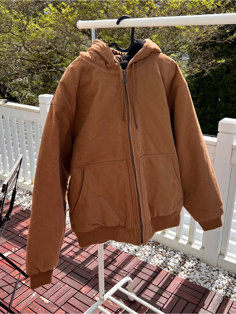 Cornerstone Duck Cloth Hooded Work Jacket men size M
